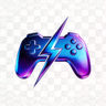 极速电竞比分网蓝色霓虹发光电竞Logo